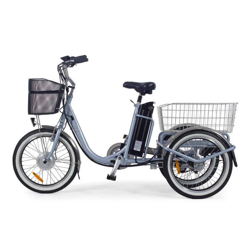 Triciclo Elétrico para adultos - Rodars Eureka Azul Metalizado - Bat. 370Wh
