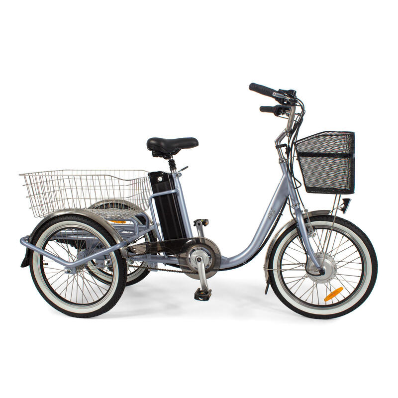 Triciclo Elétrico para adultos - Rodars Eureka Azul Metalizado - Bat. 370Wh