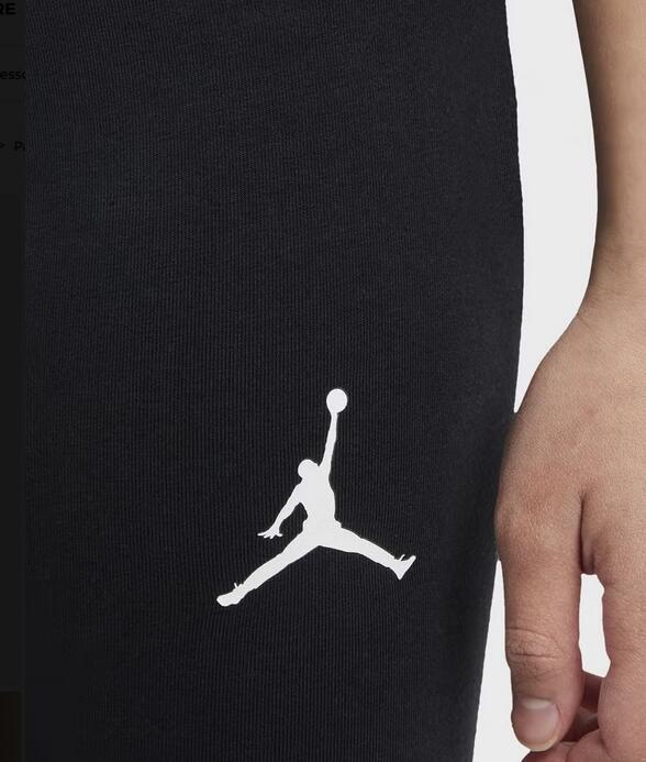 Leggings bambina jordan jumpman core - nero 3/4