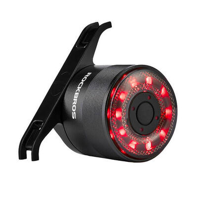 Rockbros q1 led fietsachterlicht - oplaadbaar. 7 kleuren. usb-c. ipx6
