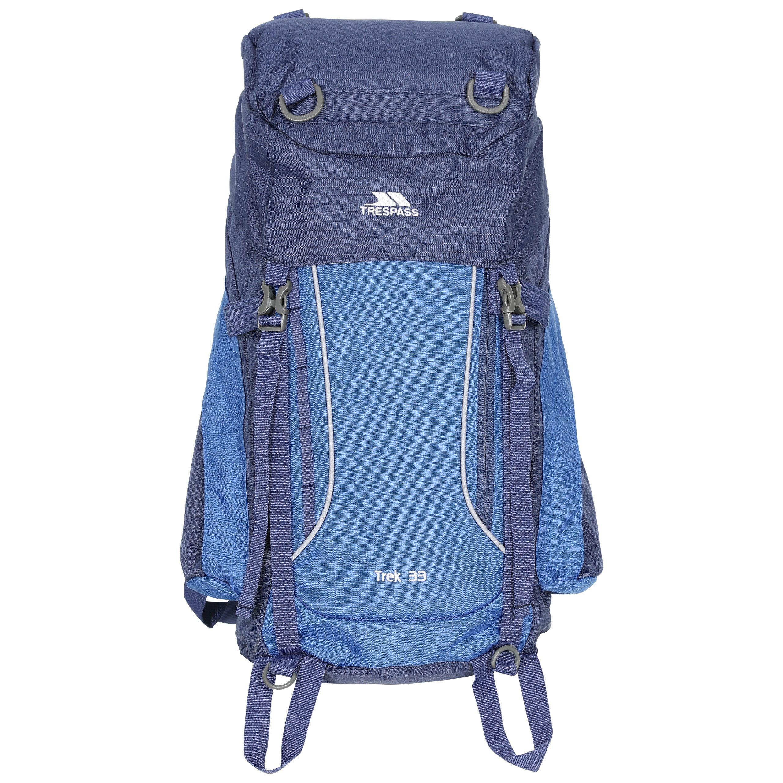 TRESPASS Trek 33 Rucksack/Backpack (33 Litres) (Electric Blue)