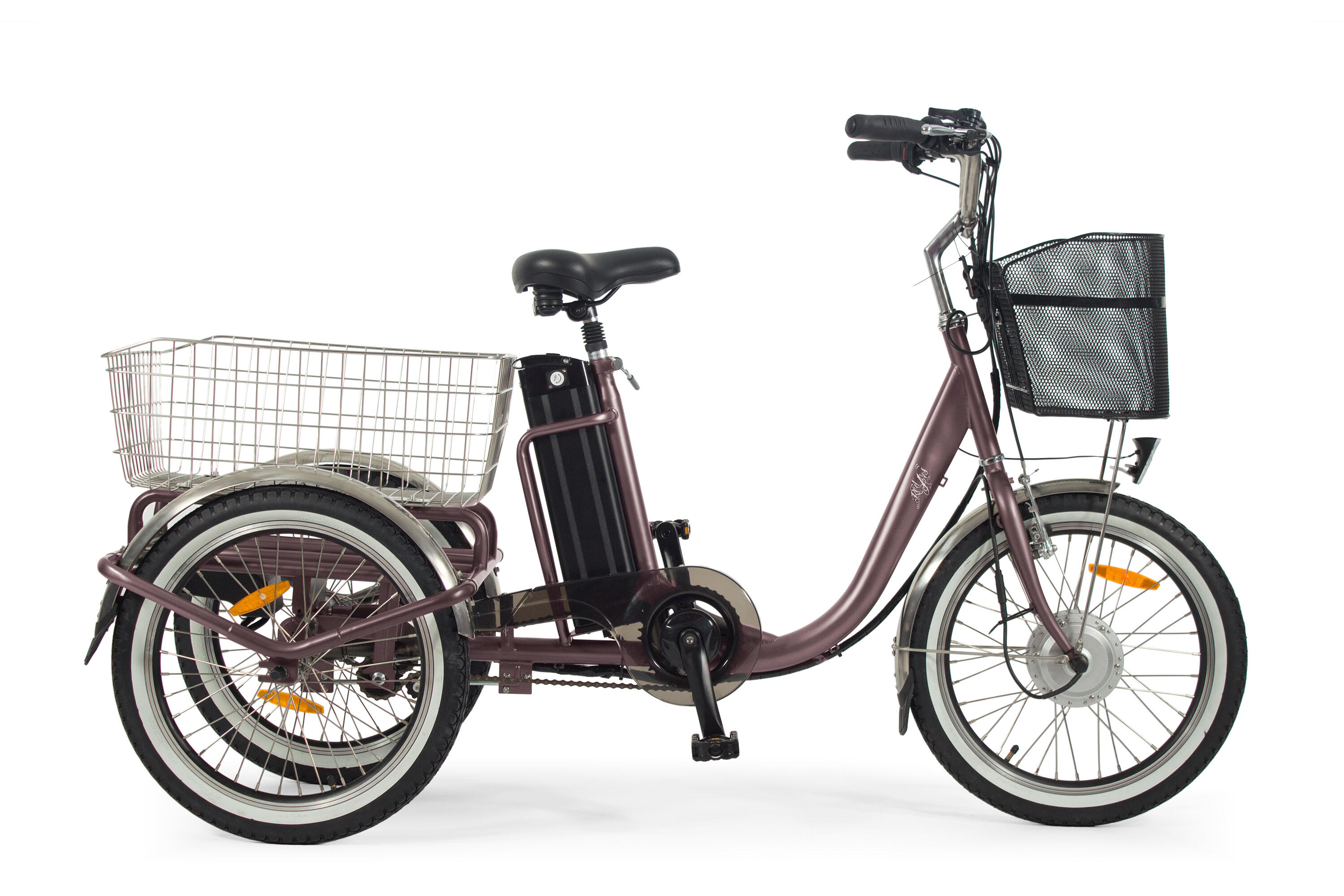 RODARS Triciclo Elétrico para adultos - Rodars Eureka Bronce Morado - Bat. 370Wh
