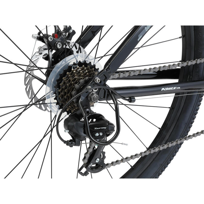 VTT Bikestar 29 pouces Hardtail Alu, 21 vitesses, noir / gris