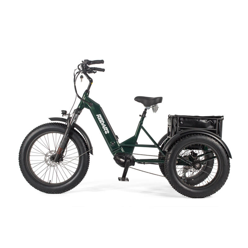 Triciclo Elétrico motor central - Rodars Artemis Verde Metalizado - Bat. 480Wh