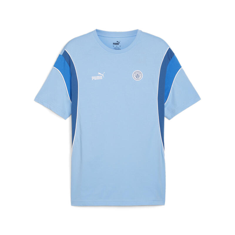 Camiseta de Manga Larga Juvenil Réplica de La Primera Equipación Del Man  City 21/22 PUMA de color Azul
