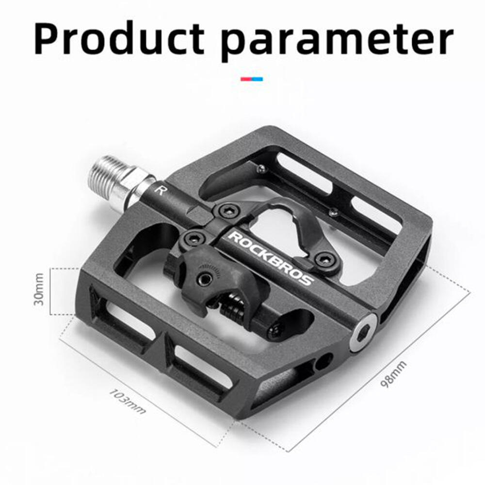 Pedały rowerowe Rockbros aluminium - łożyska maszynowe, gwint 9/16" SPD 4/8