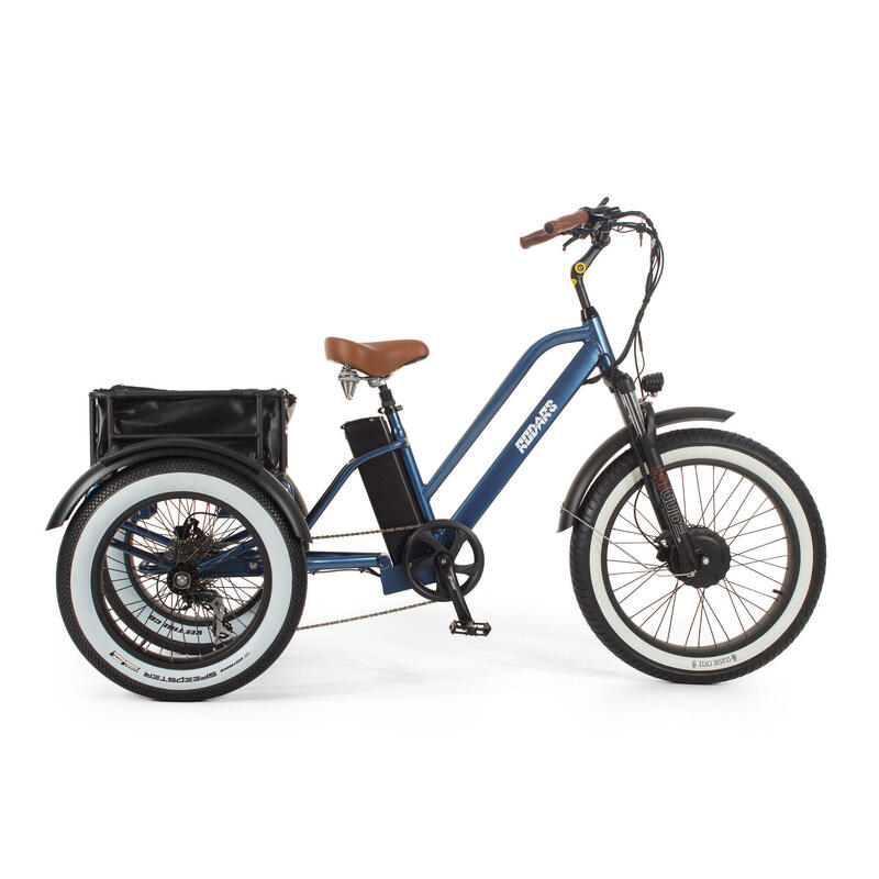 Triciclo Elétrico p/ adultos - Rodars Invictus Slim Azul Metalizado - Bat. 370Wh