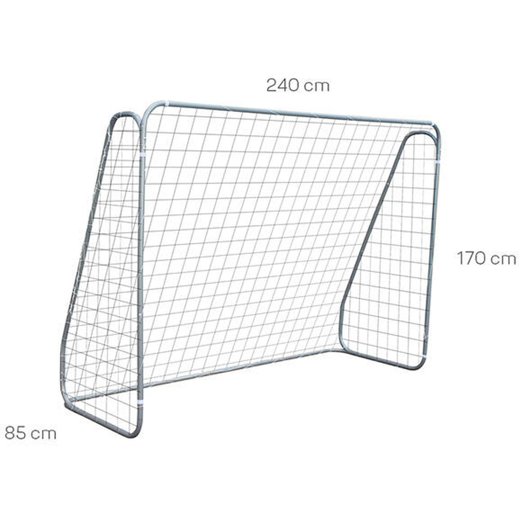 Fußballtor 240 x 170 Tor mit Torwand 5 Schussloecher gruen CC_240_982