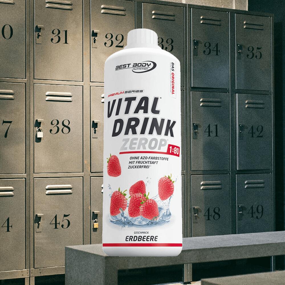 Vital Drink Zerop - Erdbeere - 1000 ml Flasche 2/3