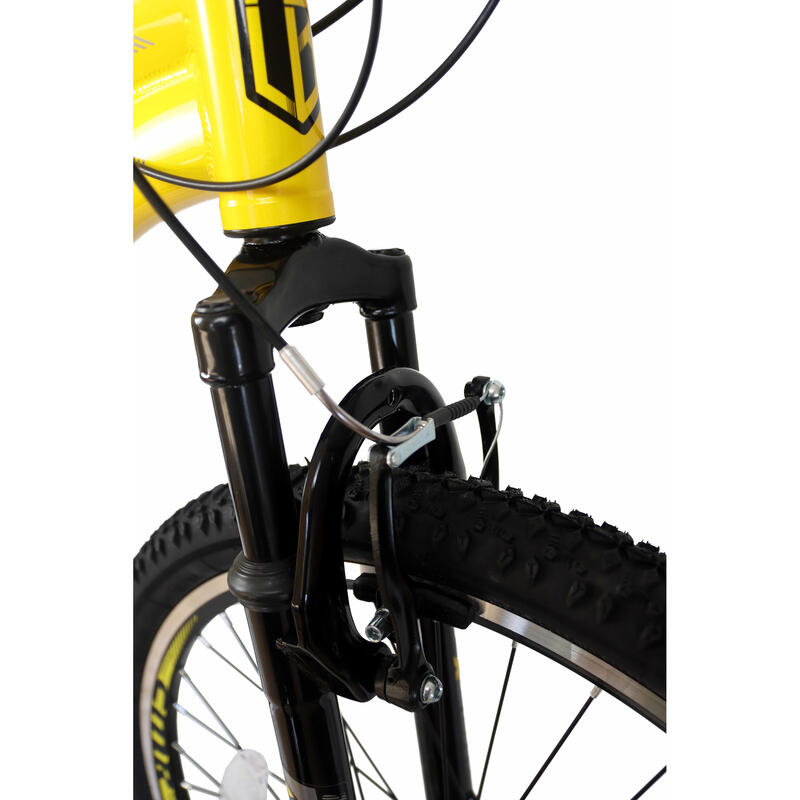 Bicicleta Montaña Umit de 24″ Cuadro de Aluminio, 21V Color Amarillo