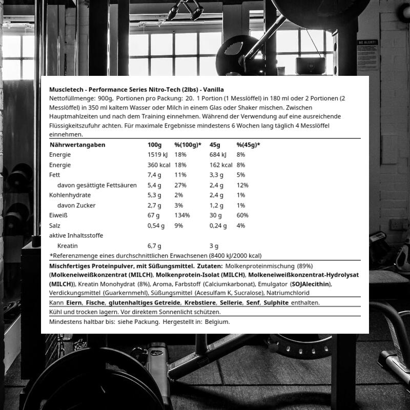 Whey isolate - Nitro-Tech - Crème à la Vanille