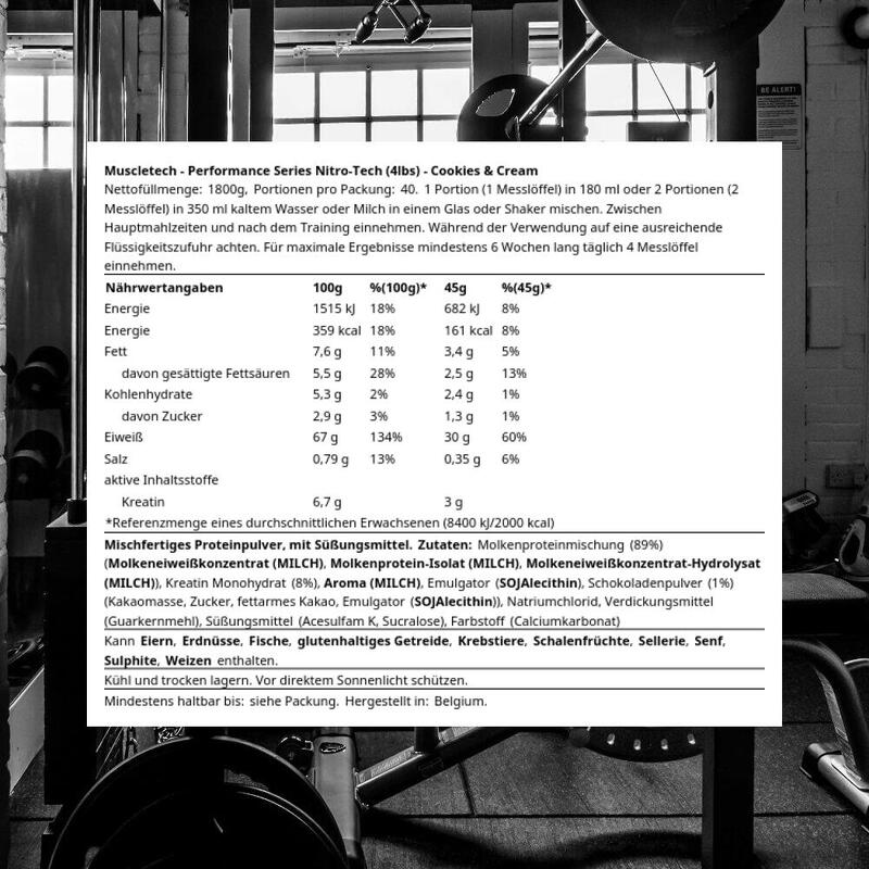 Odżywka białkowa Muscle Tech Nitro Tech Performance Series 1810g Cookies Cream