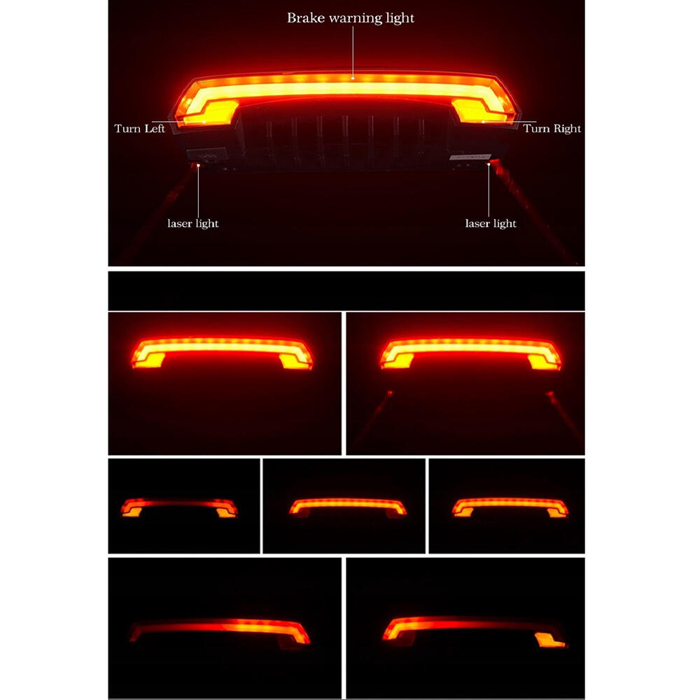 Rockbros LKWD-R1 Fahrrad-Rücklicht: Laser & Fernbedienung, IPX4-Wasserfest 4/7