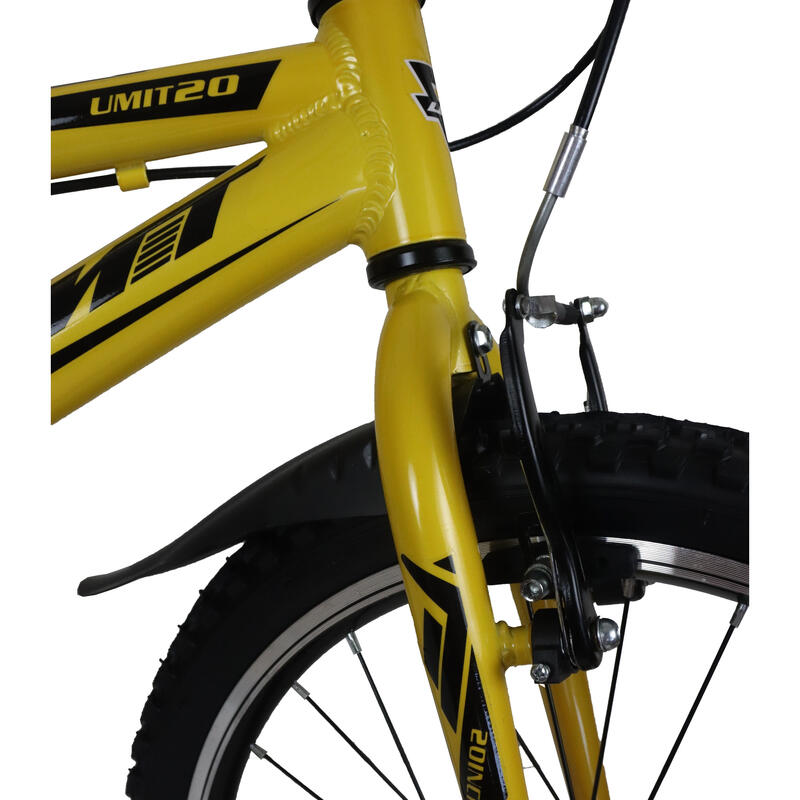 Bicicleta Infantil Aluminio 20” Umit 4Motion Para niños de 5 a 8 años Color Amar