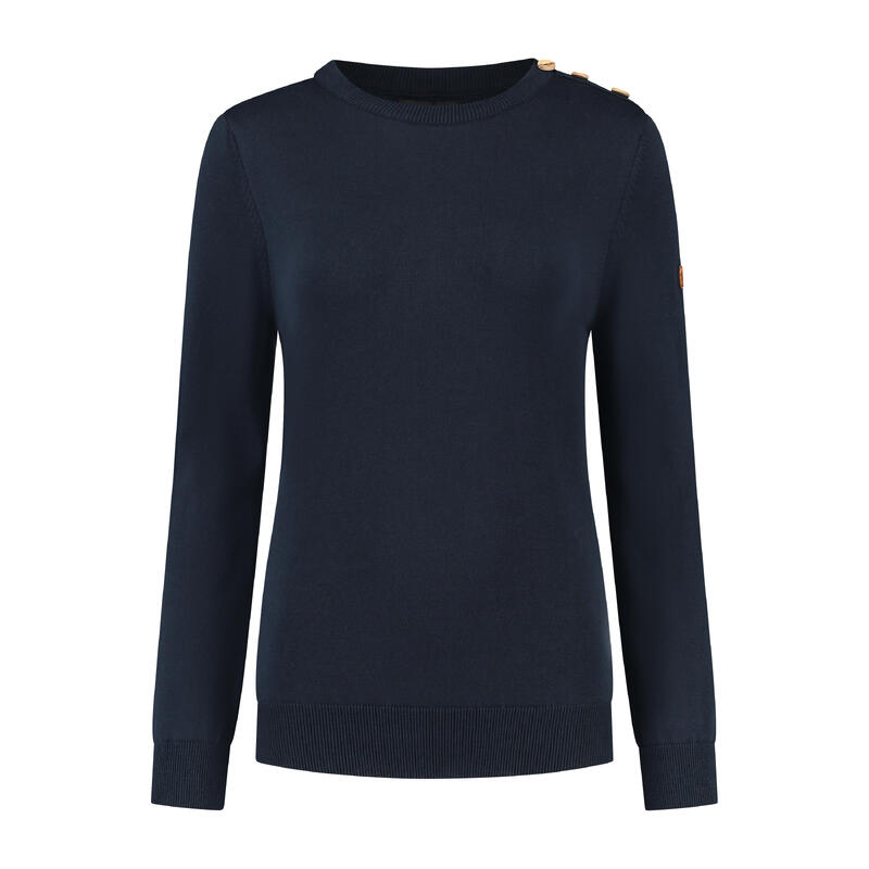 Pull de randonnée 100 % coton - finement tricoté - pour dames - Jumper Vadstena