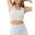 Blaze Melange Seamless Sleeveless Crop Top para senhora/senhora Cinzento ostra