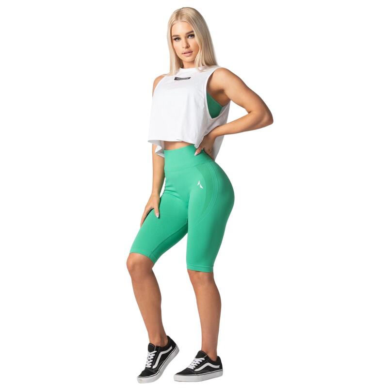 Pantaloncini Da Ciclista Senza Cuciture Donna Carpatree Arcade Verde