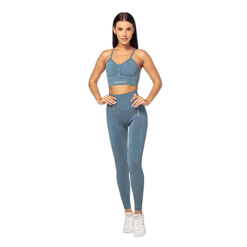 Soutien de desporto sem costuras Allure Melange para senhora/senhora Azul