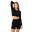 Blaze Seamless LongSleeved Crop Top para senhora/senhora Preto sépia