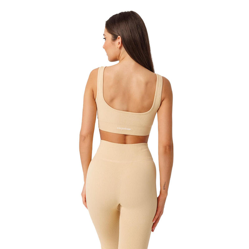 Brassière de sport Femme (Crème / Jaune)