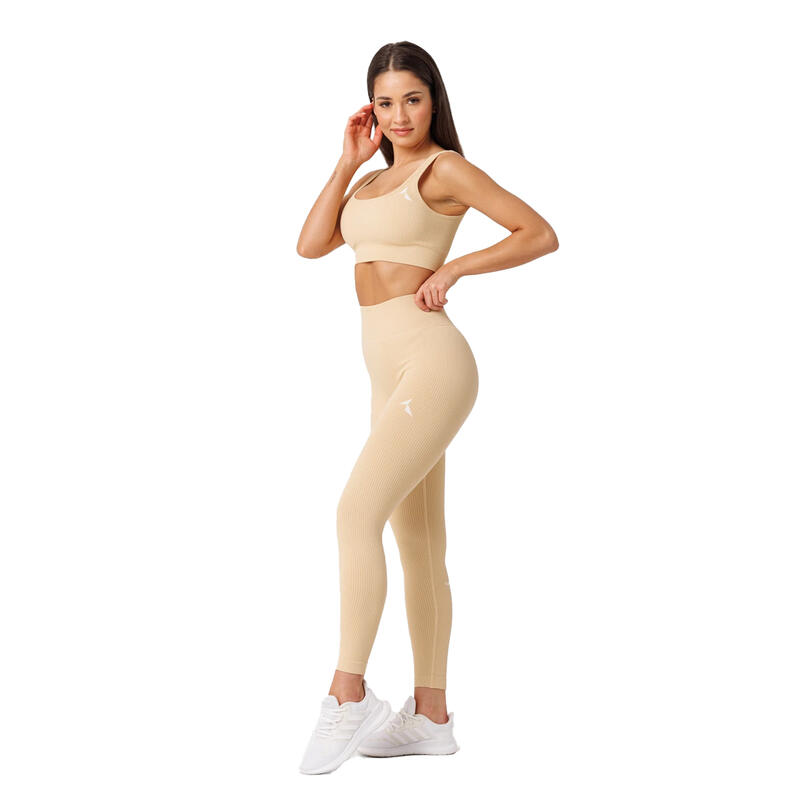 Brassière de sport Femme (Crème / Jaune)