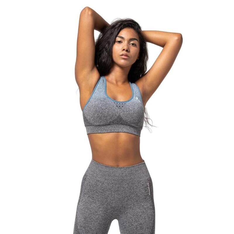 Brassière de sport PHASE Femme (Gris / Bleu marine)