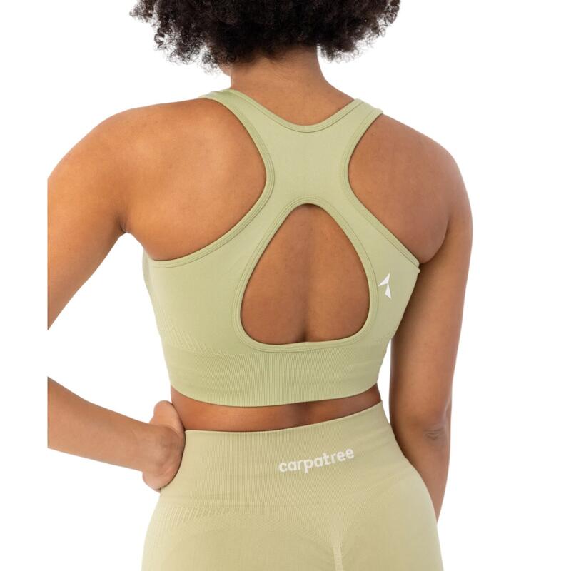 Blaze Seamless Sleeveless Crop Top para senhora/senhora Matcha Verde