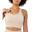 Top Crop Blaze Sin Mangas para Mujer Leche de Avena Beige