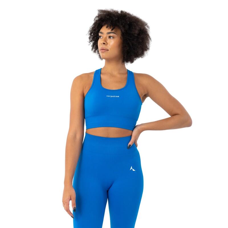 Blaze Seamless Sleeveless Crop Top para senhora/senhora Mali-Azul