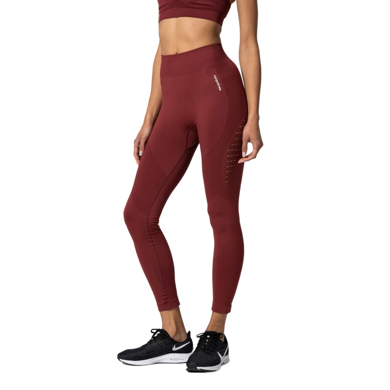 CARPATREE Womens/Ladies Phase Seamless Leggings (Ruby)