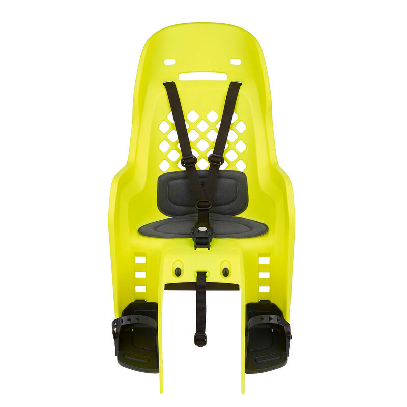 Fahrradsitz hinten für Gepäckträgerbefestigung JOY Fluo-Gelb