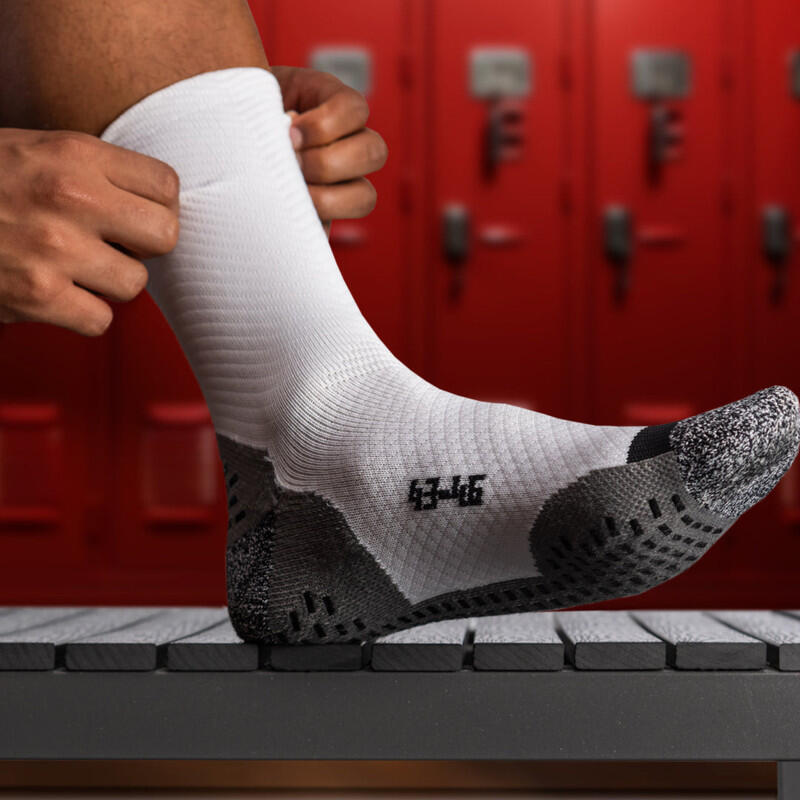 RØFF SOCKS® Ultimate Grip Sock - maat 43-46, WIT - Sportsokken