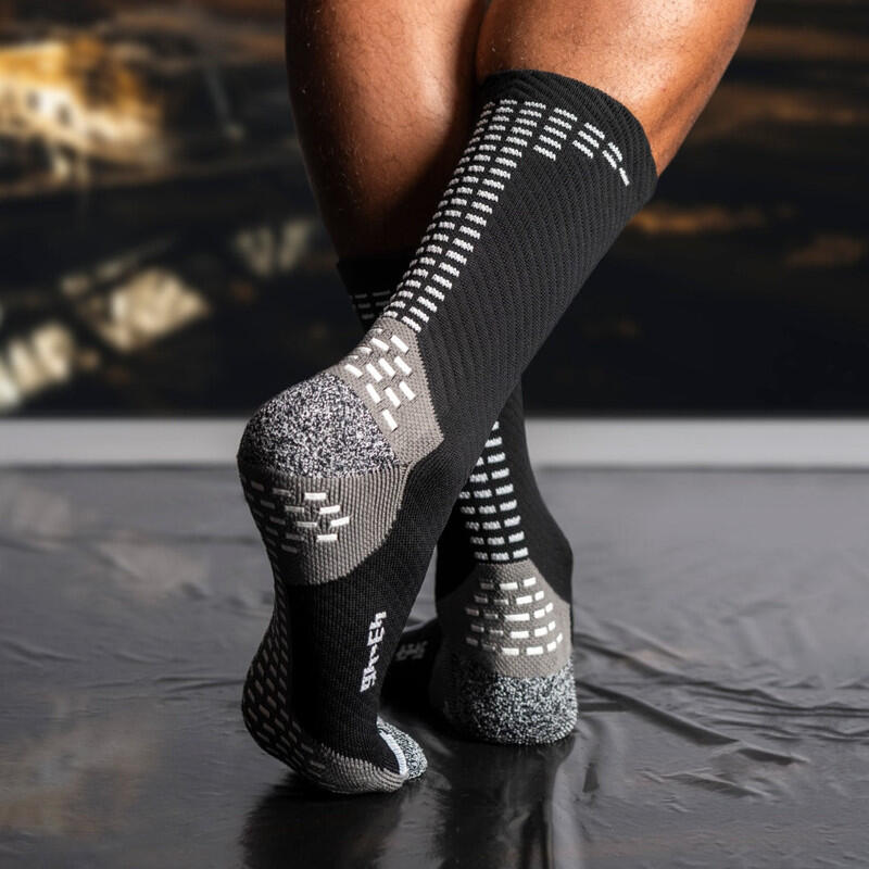 RØFF SOCKS® Ultimate Grip Sock - taille 47-50, NOIR - Chaussettes football