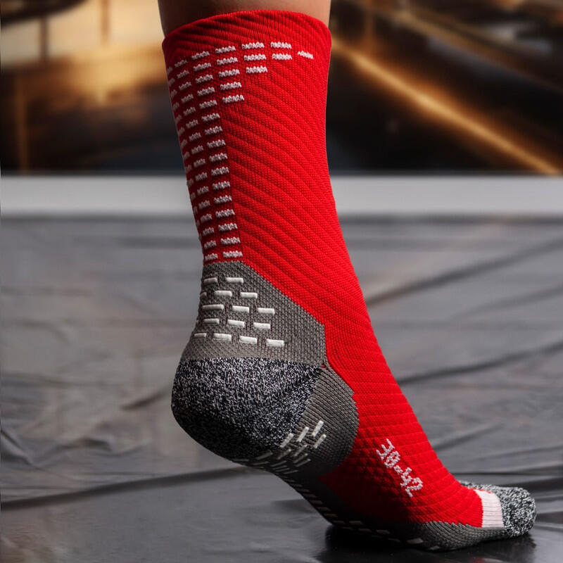 RØFF SOCKS® Ultimate Grip Sock - maat 38-42, ROOD - Sportsokken