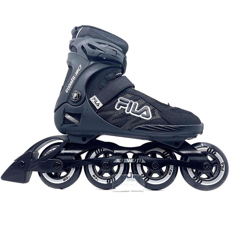 Fila Crossfit 90 Skates schwarz mit halbweichen Stiefeln und 90 mm Rollen