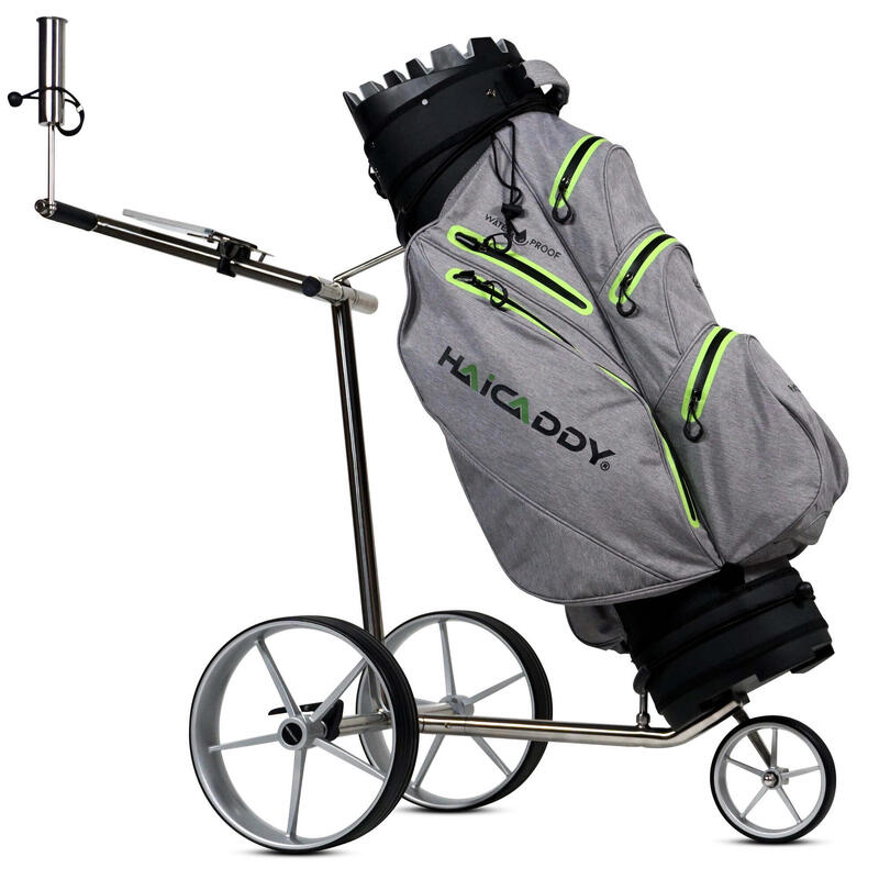 Tour Made Haicaddy® HC3X Chariot de golf en acier inoxydable Push