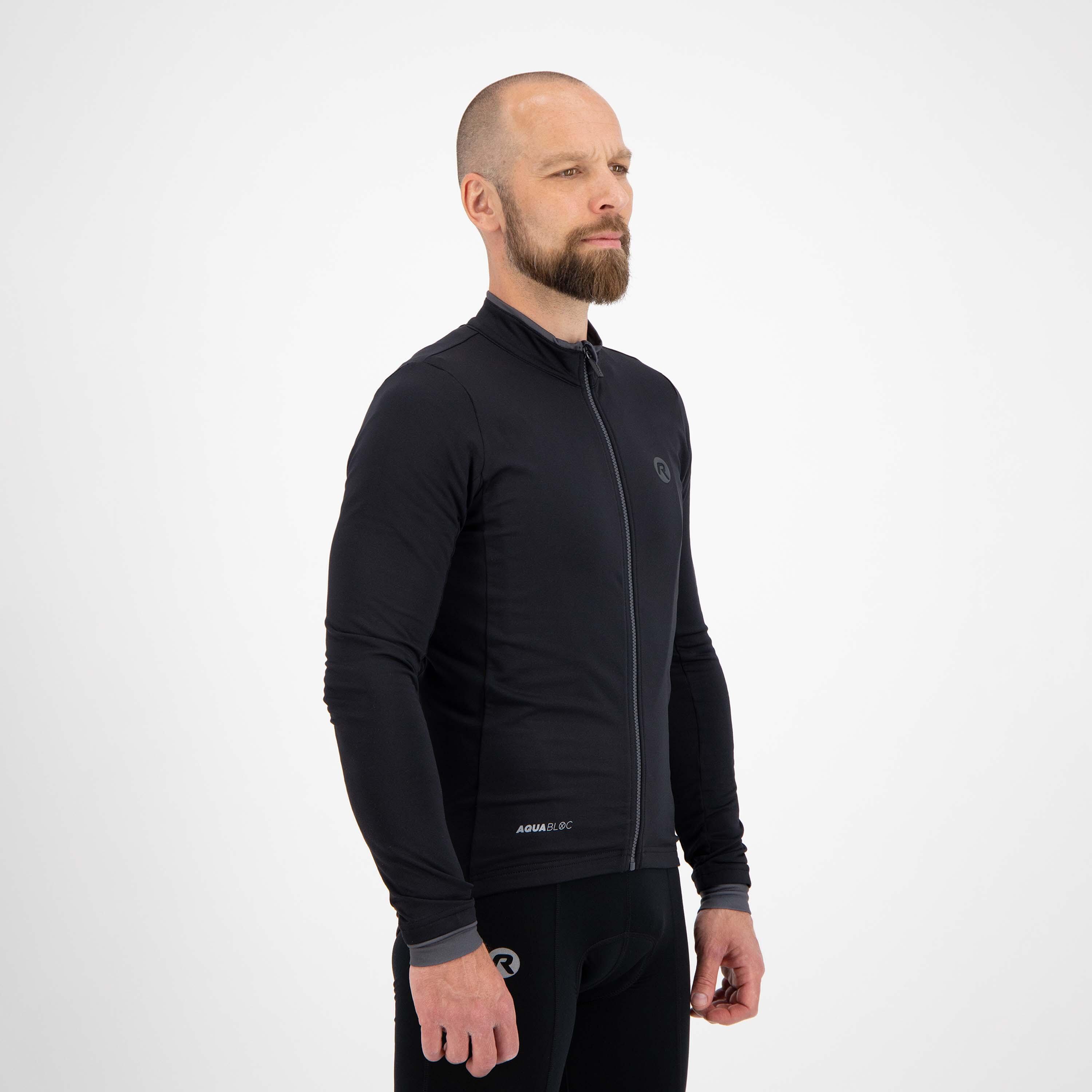 Koszulka rowerowa męska Rogelli Essential z długim rękawem, ocieplana
