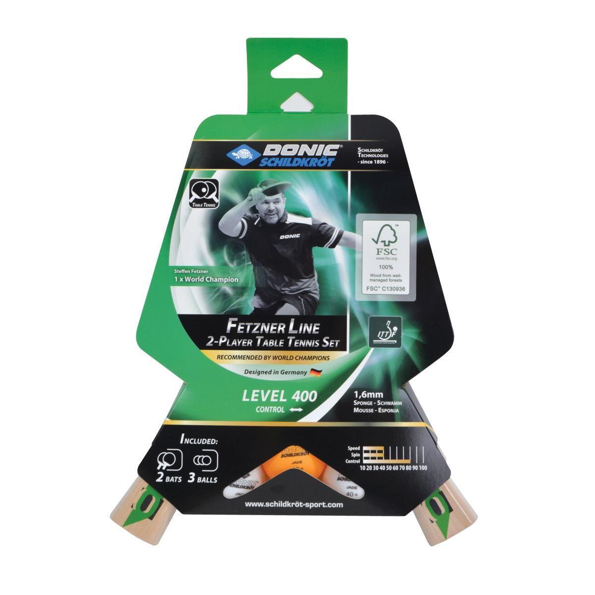 Set di racchette da ping pong Donic Fetzner 400 FSC 4/4