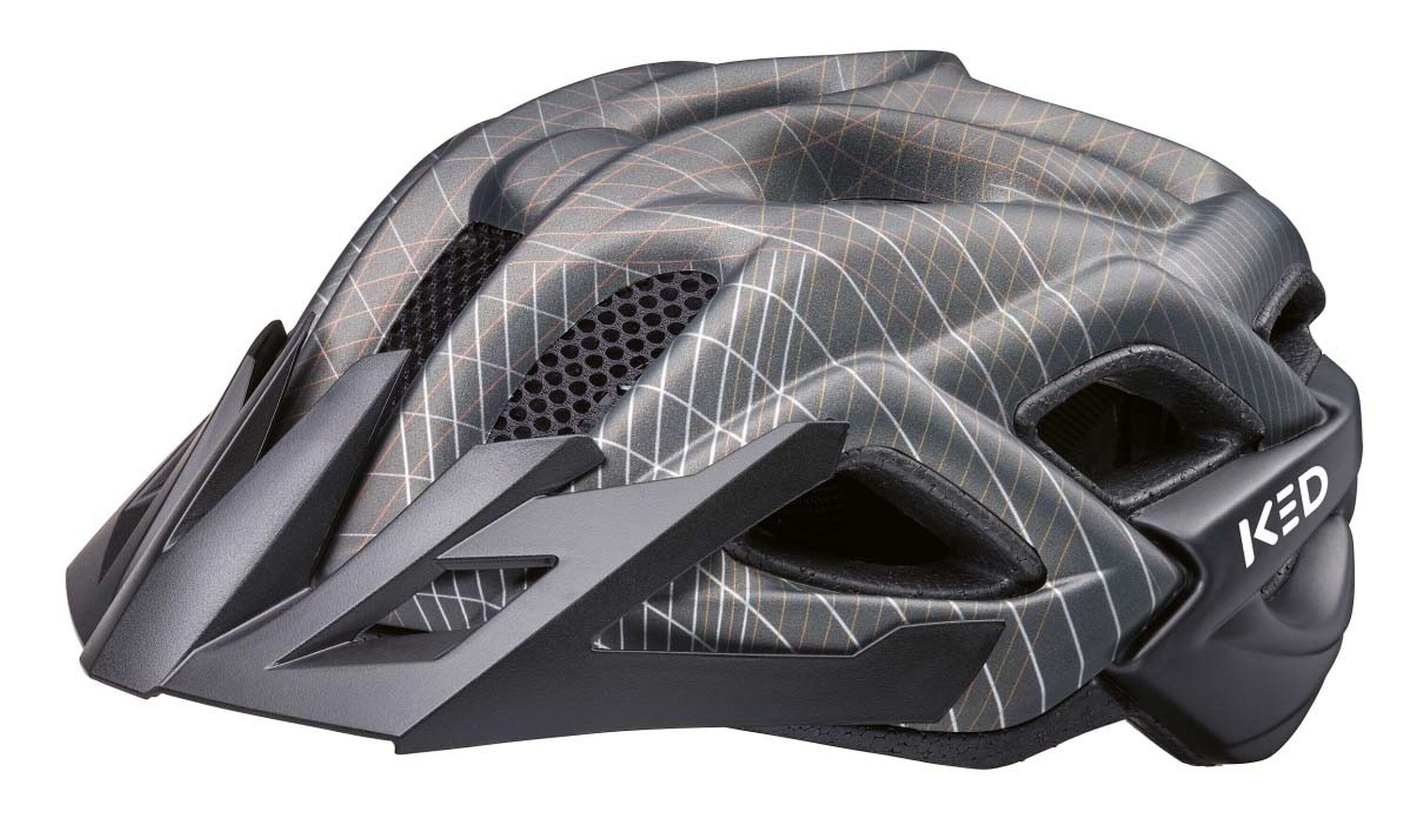 KED KED Kinder-Fahrradhelm STATUS JR., nero metallizzato opaco
