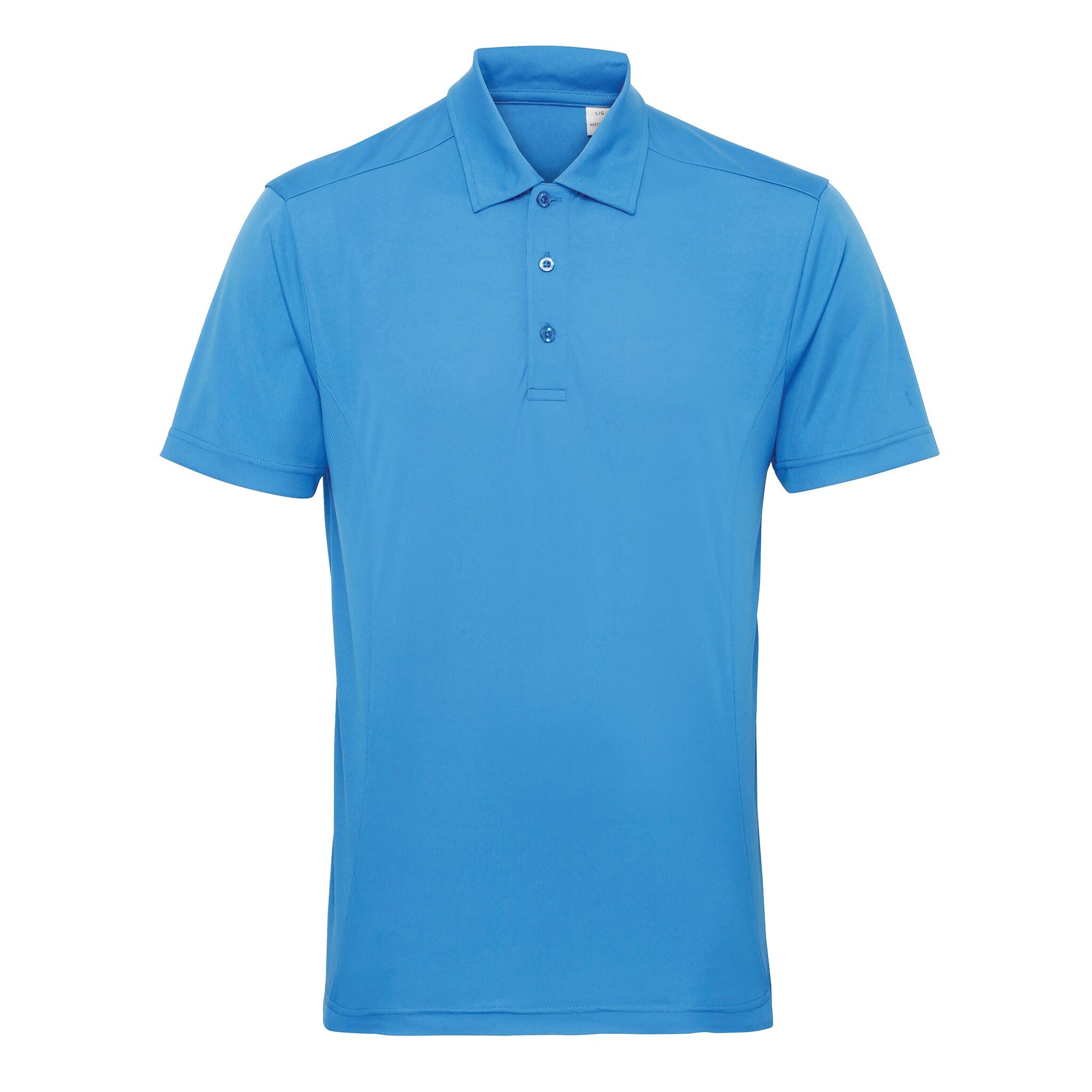 Tri Dri Mens Panelled Short Sleeve Polo Shirt