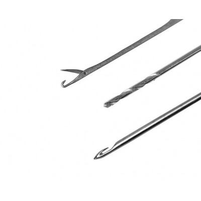 Set unelte boiles Delphin THE END GRIP, 3 buc/set, burghiu, ac, croseta