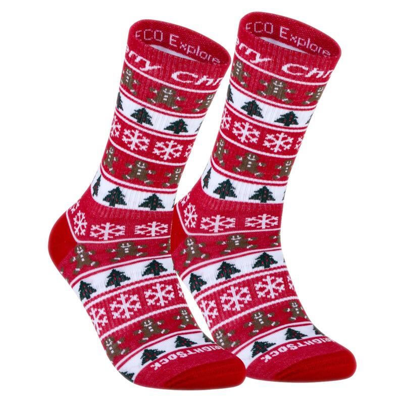 Wrightsock Eco Explore Crew - Rood - Dubbellaags anti-blaar sokken