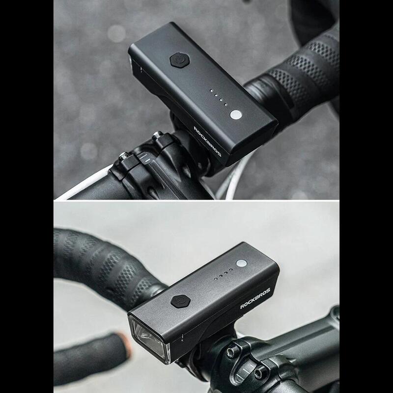Lumină bicicletă 260 lumeni, usb-c, rezistentă la apă, negru