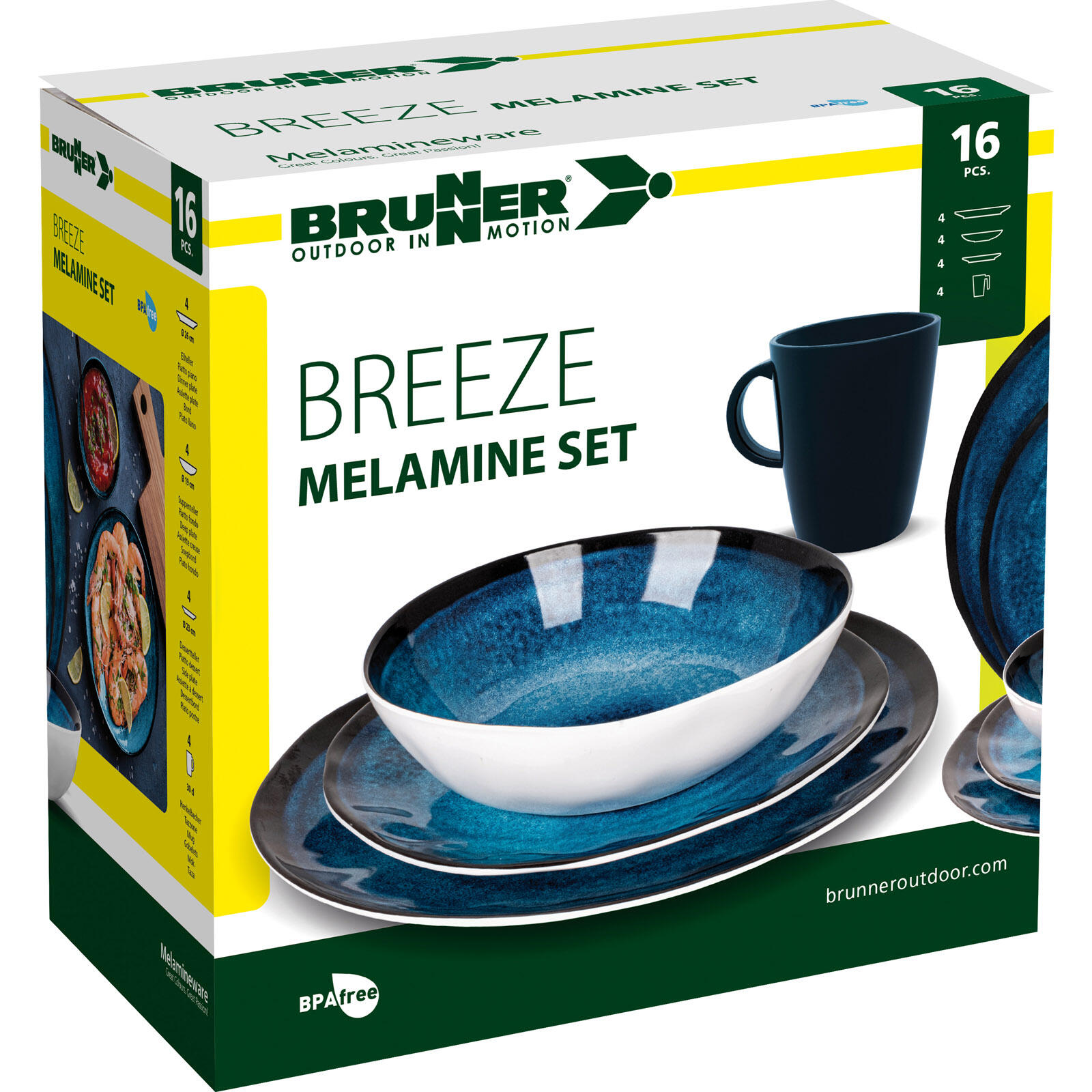 Set di stoviglie da Campeggio Breeze Piatti e Tazze da Campeggio 16 pezzi 4/4