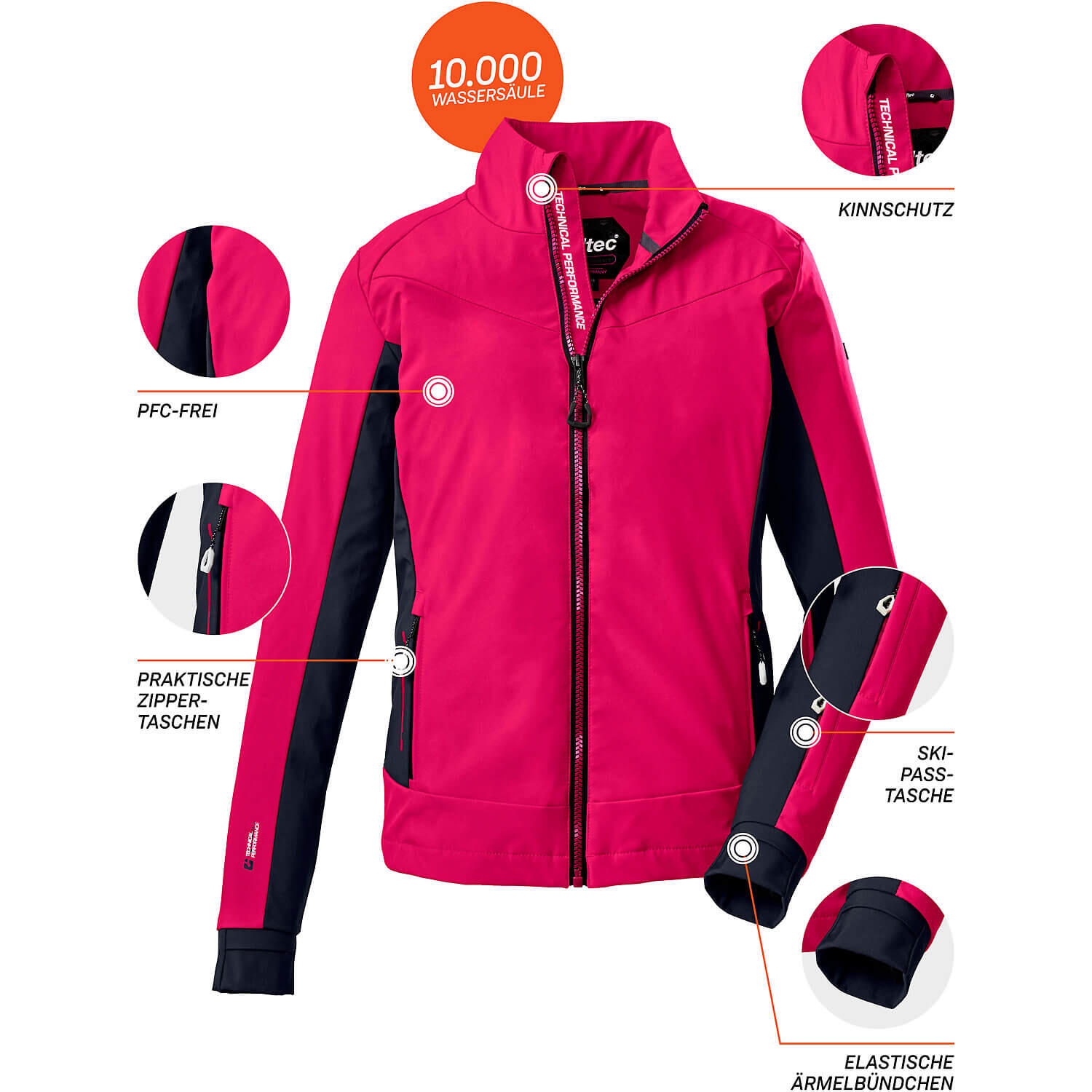 Damen Softshelljacke KOW102 3/7