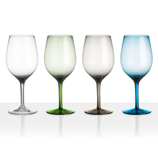 Campingglas set van 4 witte wijnglazen ONDA JAZZ Splintervrij drinkglas 60cl
