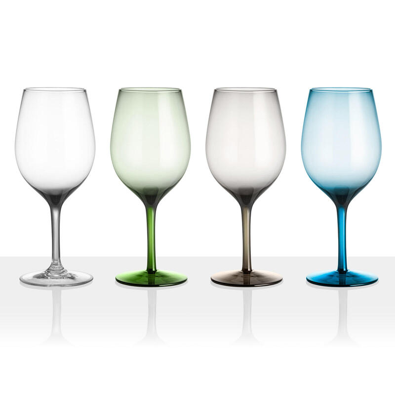 Camping Verre Set 4 verres à vin blanc ONDA JAZZ boire Résistant la casse 60cl