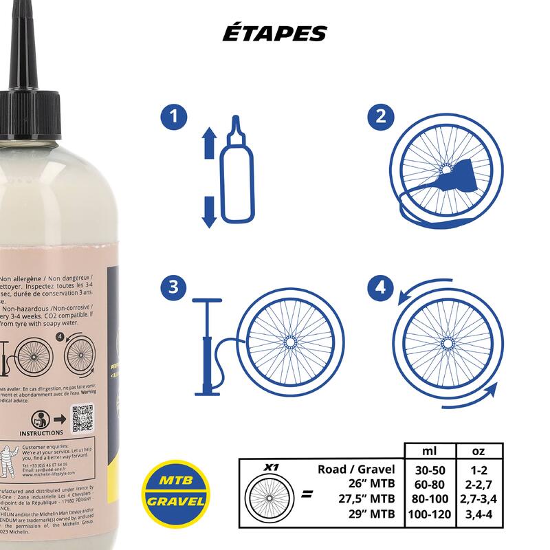 Fluido antiperforazione Michelin Tubeless Ready (Basse pression)