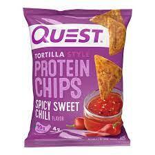 Quest Protein Chips - SPICY SWEET CHILI - TORTILLA STYLE 8 PACKS