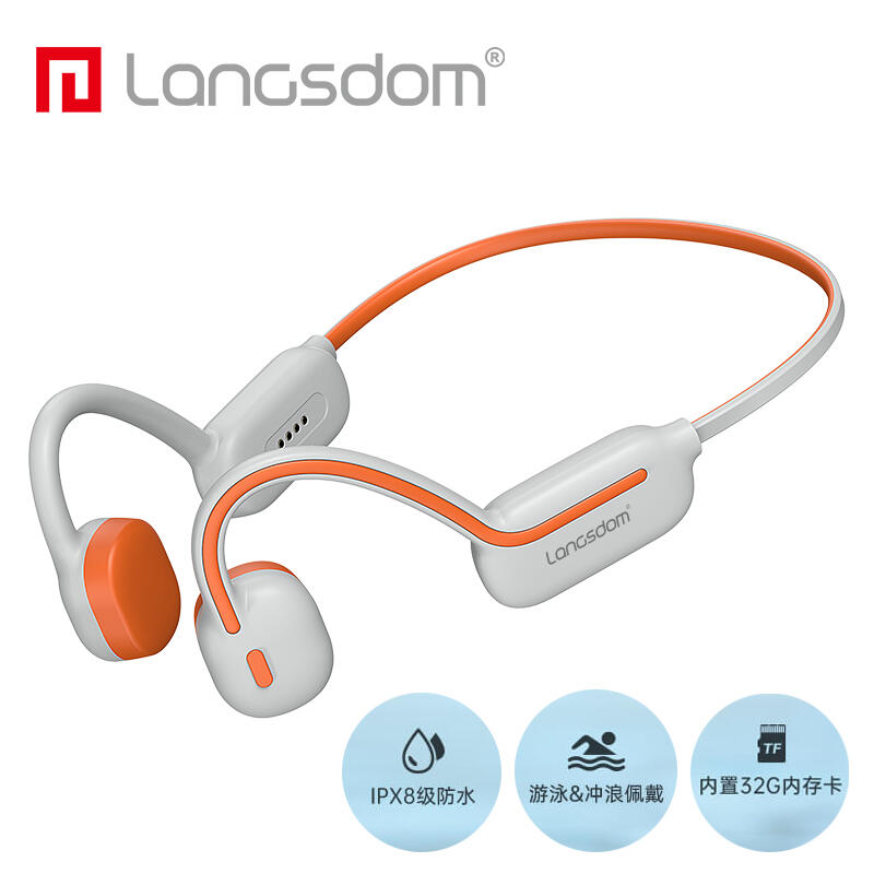 BE02 Bluetooth Sport Bone Conduction Headphone  - Orange
